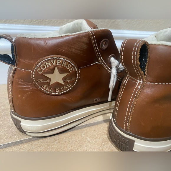 Converse Leather Chuck Taylor Hollis Pinecone Hightop Shoes- Size 6.5/EUR 9.5 - Picture 10 of 13